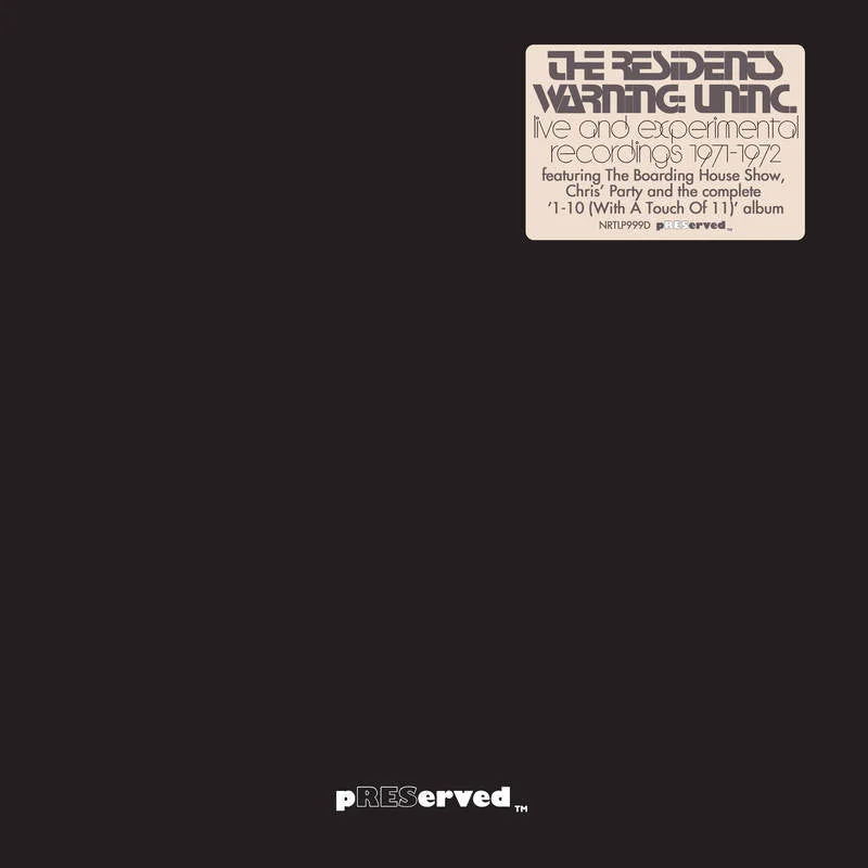 Residents - WARNING: UNiNC.: Live And Experimental Recordings 1971-1972