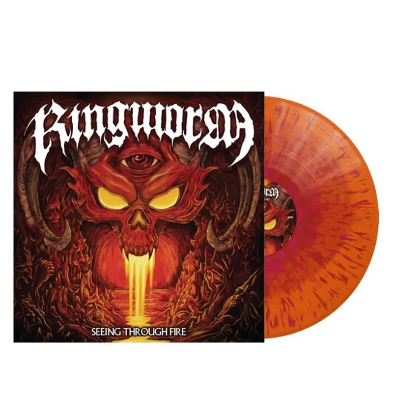 Ringworm - Seeing Through Fire (Red in Orange W/ Red & Magenta Splatter)
