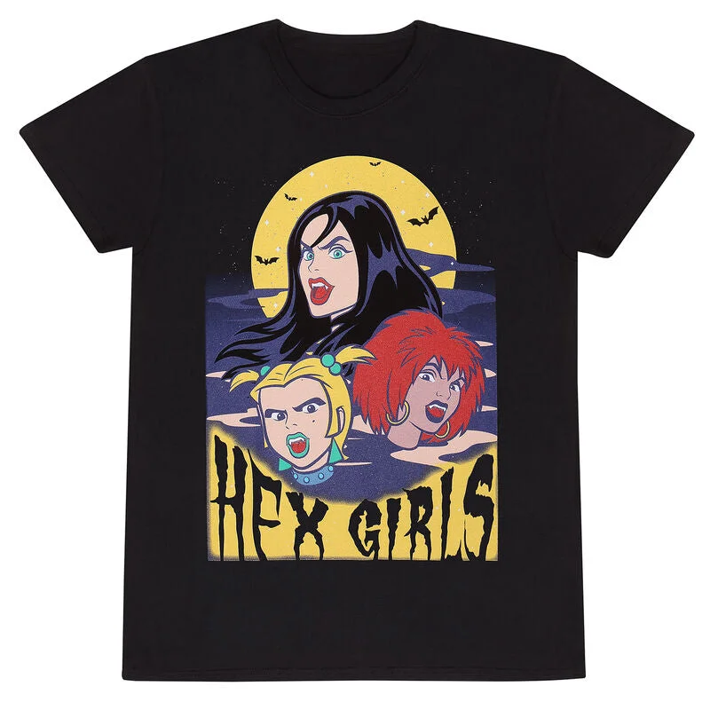 Scooby Doo Hex Girls Floating Heads With Yellow Moon - 2XL [T-Shirts]