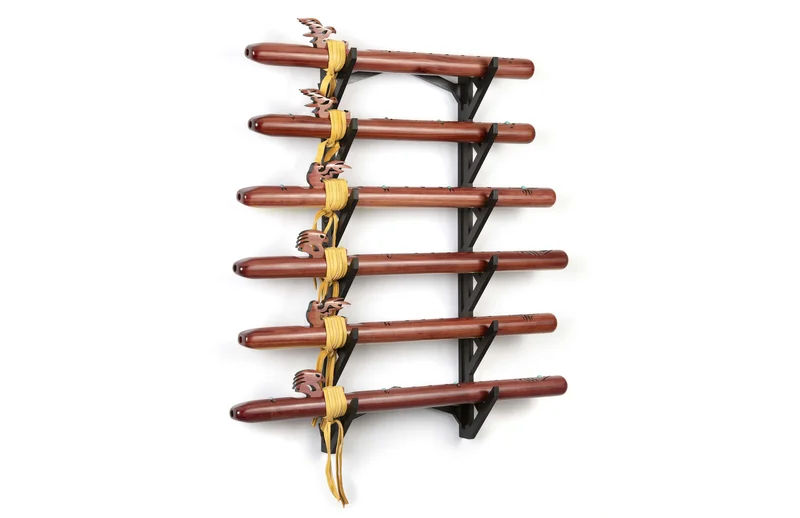 Six Flute Branch Wall Display: Black
