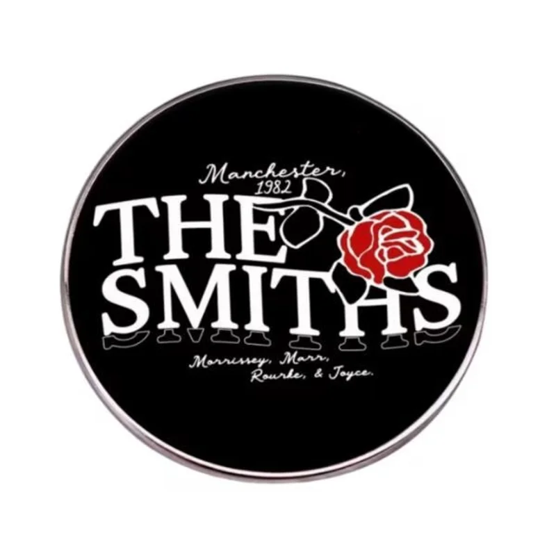Smiths Red Rose Round - Enamel Pin