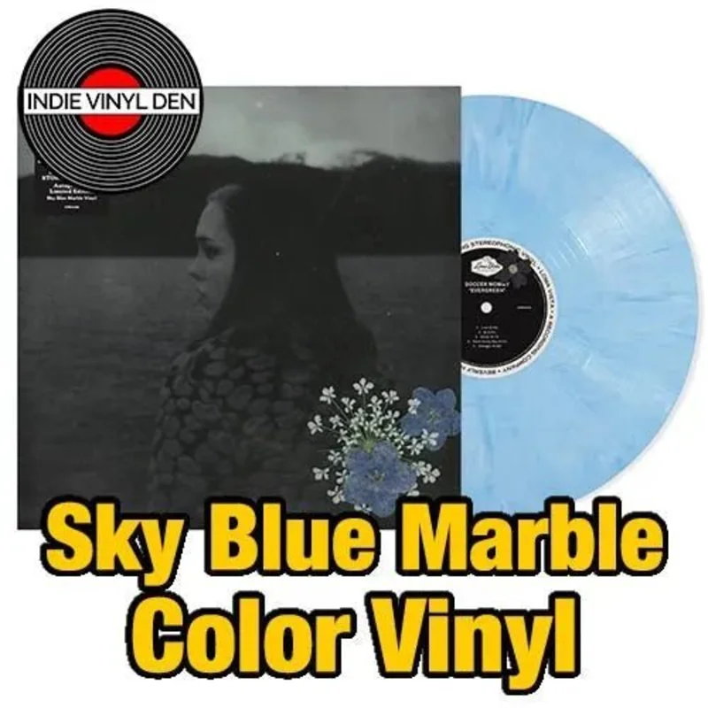 Soccer Mommy - Evergreen - Sky Blue Marble Color Vinyl Record *