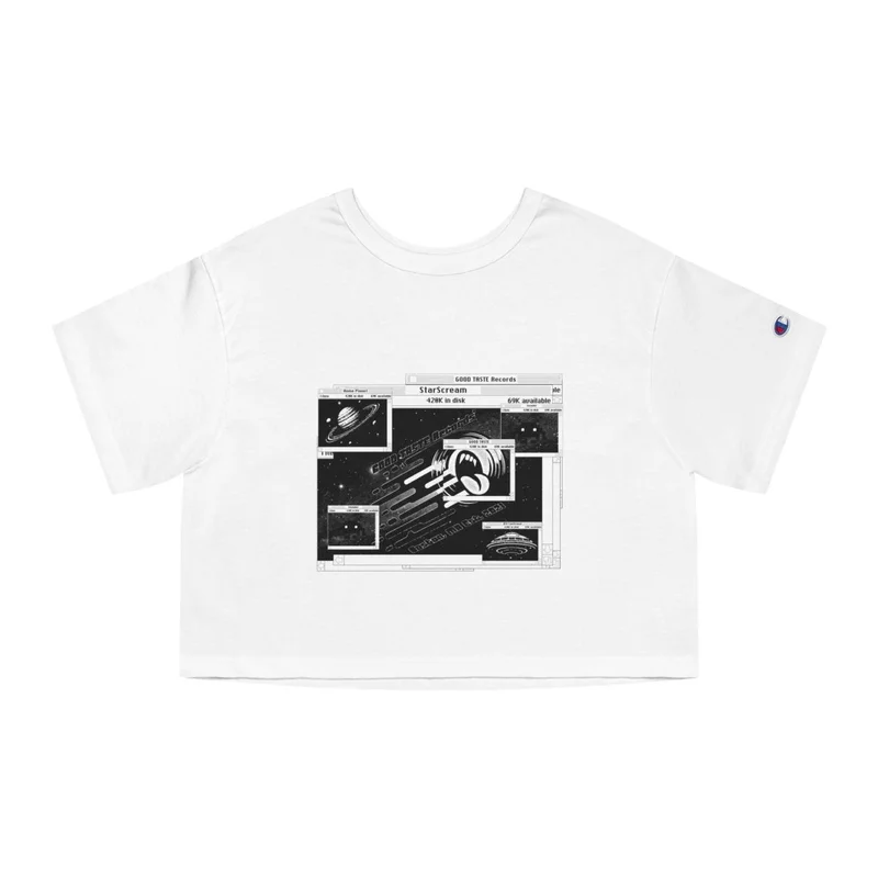 Starscream_System6 Women's Cropped T-Shirt Black