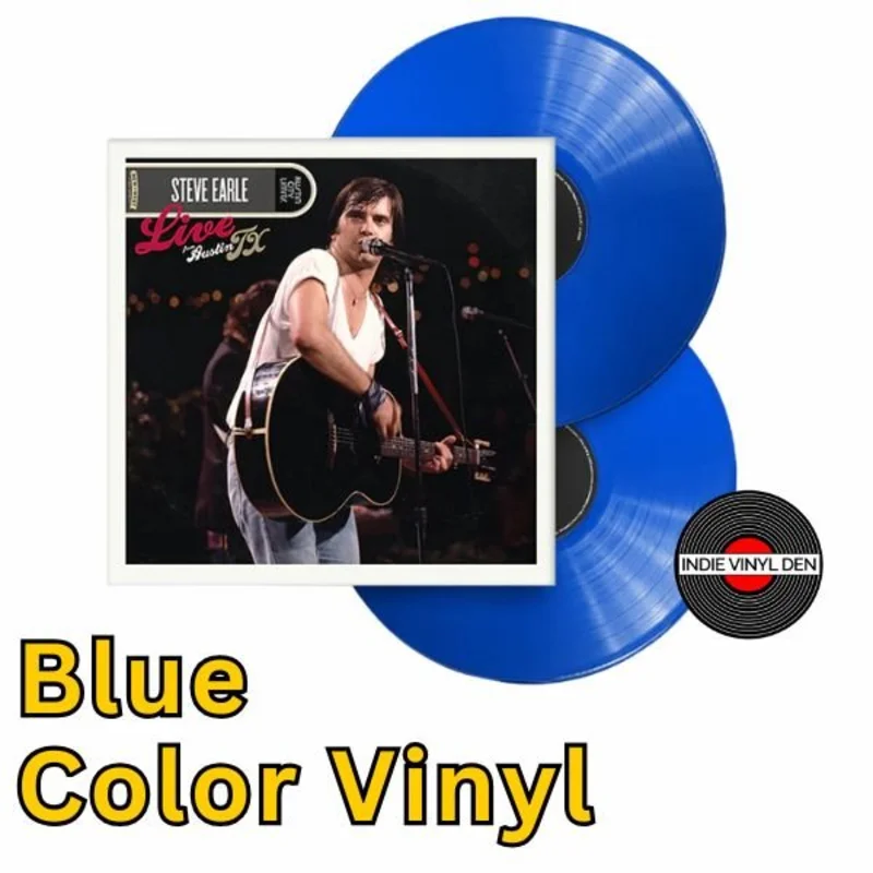 Steve Earle - Live at ACL - 2LP Blue Color Vinyl Record