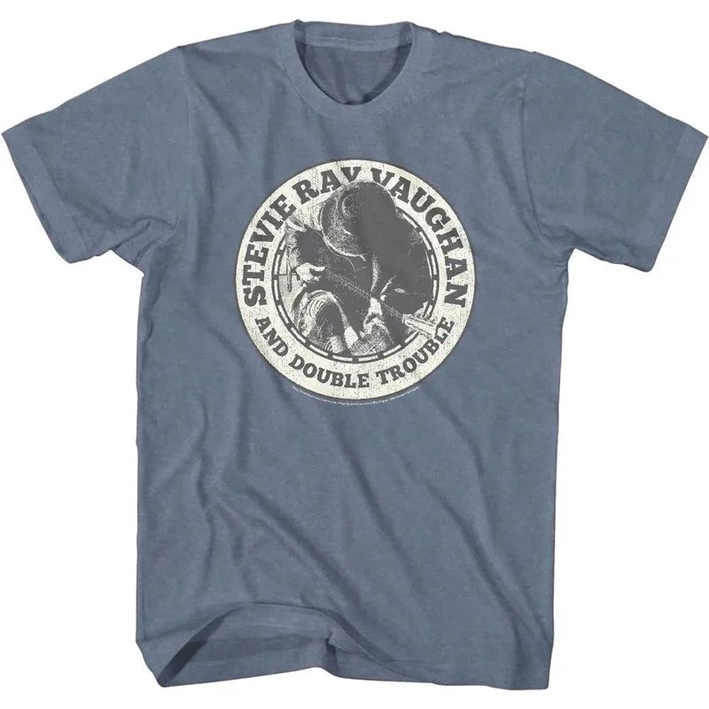 Stevie Ray Vaughan Bage Indigo Heather T-shirt