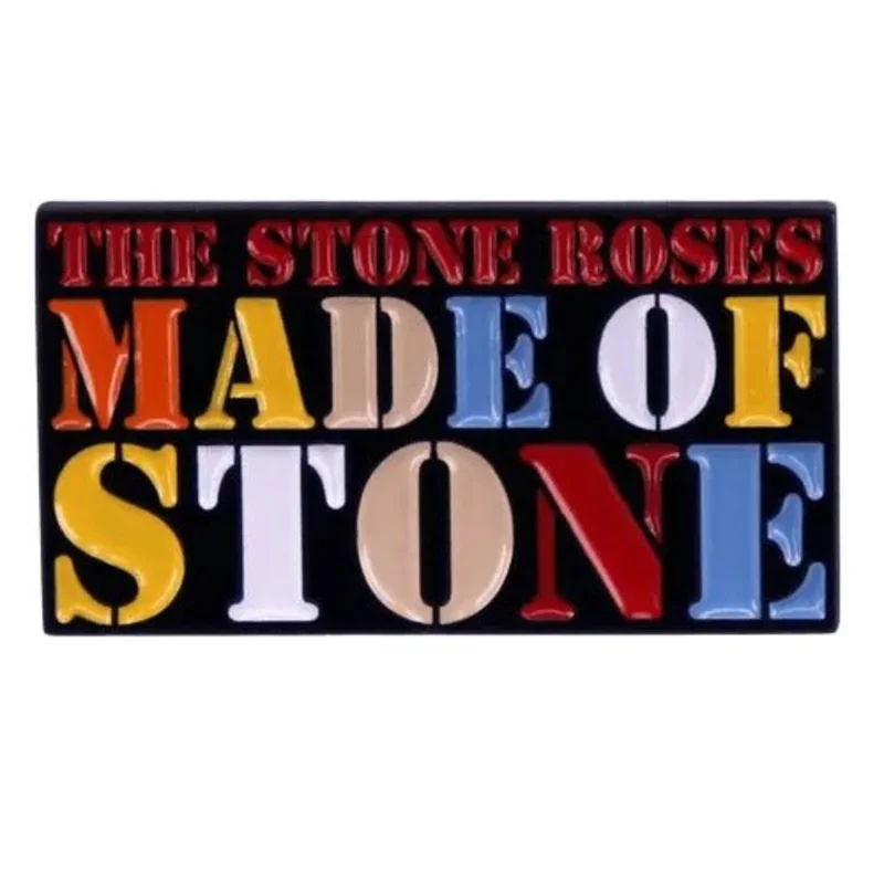 Stone Roses Made of Stone Rectangle - Enamel Pin