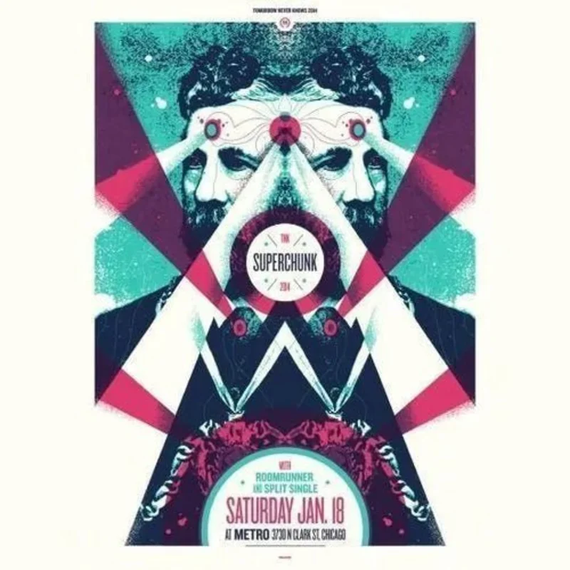 Superchunk- Tomorrow Never Knows Festival Gig Poster