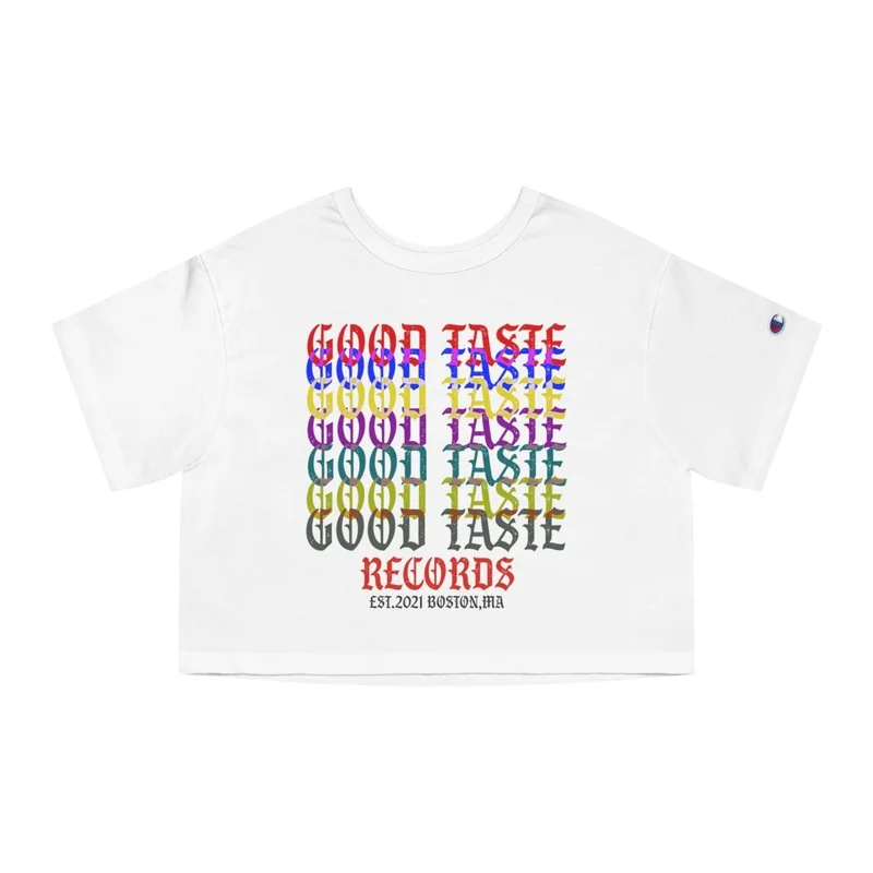 TASTE the Rainbow Women's Cropped T-Shirt Black