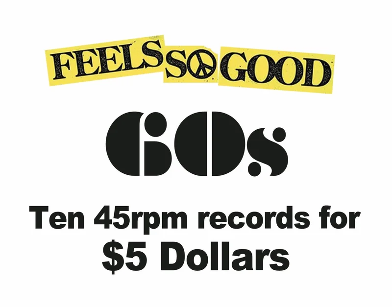 Ten 45rpm Records for $5 - 60s - LAST CHANCE!