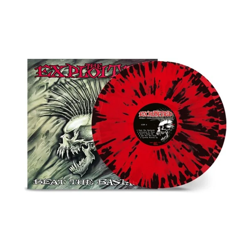 The Exploited - Beat the Bastards (Trans Red & Black Splatter)
