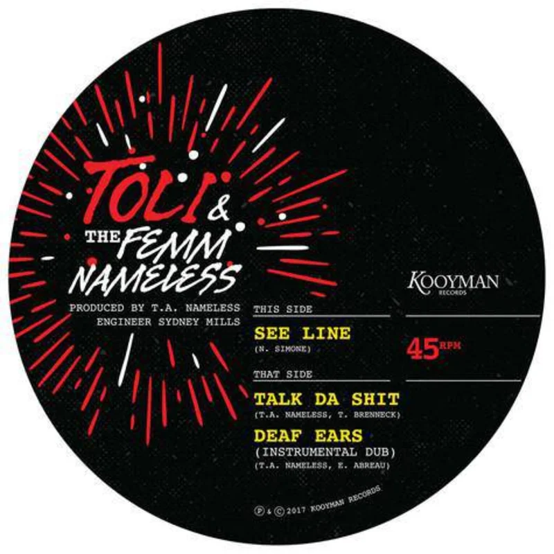 Toli & The Femm Nameless  See Line Red Colored 10" Vinyl