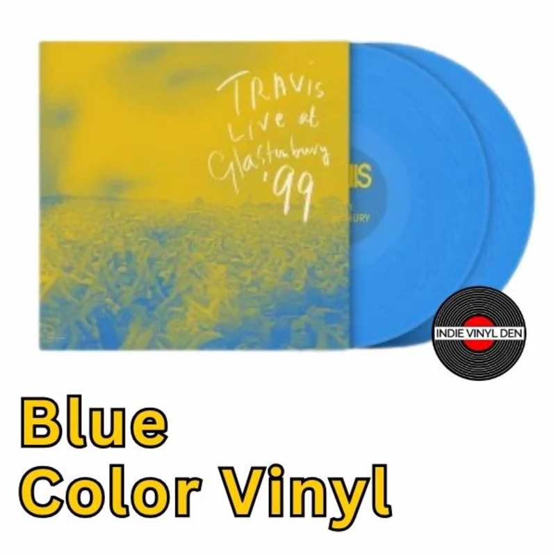 Travis - Live At Glastonbury, '99 - Blue Vinyl Color Record