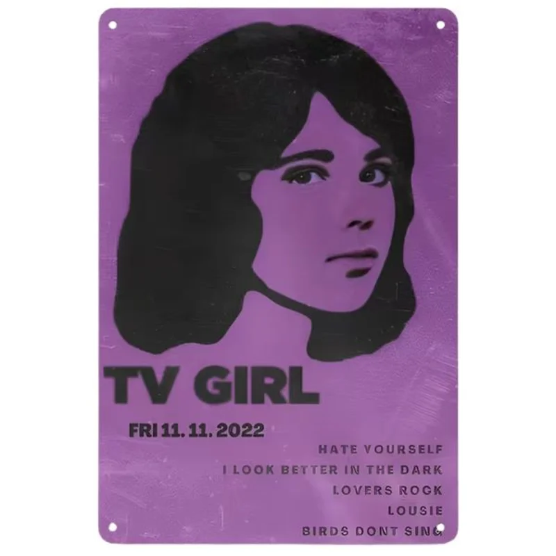 TV Girl Aluminum Wall Art
