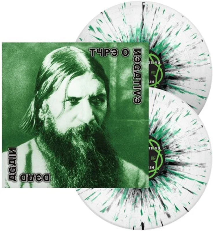 Type O Negative - Dead Again (White w/ Black Green Splatter)