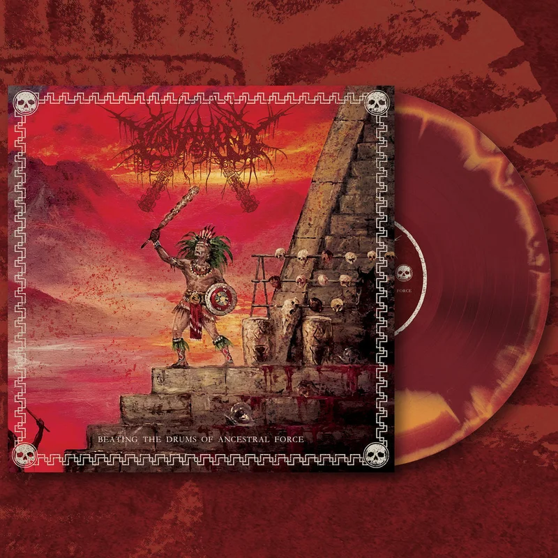 Tzompantli - Beating The Drums Of Ancestral Force (Red Oxblood & Orange Merge)