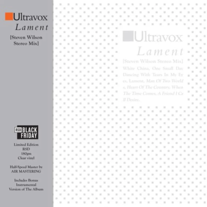 Ultravox  - Lament [Steven Wilson Stereo Mix] (RSD Black Friday 2024) Vinyl LP