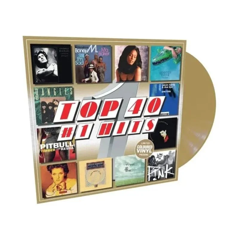 Various Artists - Top 40 #1 Hits - Gold Color Vinyl Record