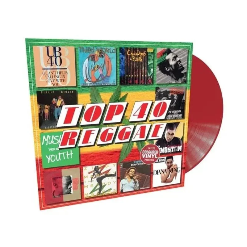 Various Artists - Top 40 Reggae - Red Color Vinyl Record