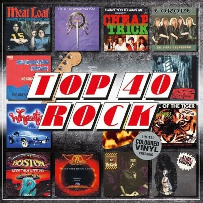 Various Artists - Top 40 Rock - Grey Color Vinyl Record