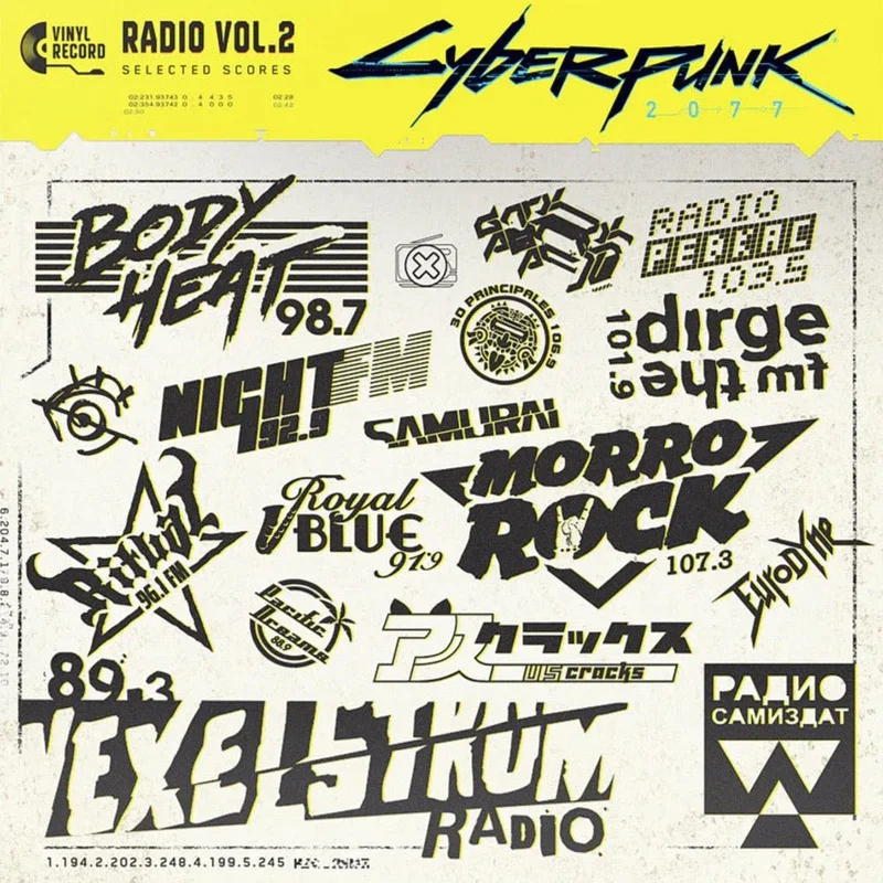 Various - Cyberpunk 2077 Radio Vol. 2 (Opaque Yellow Color) Vinyl LP