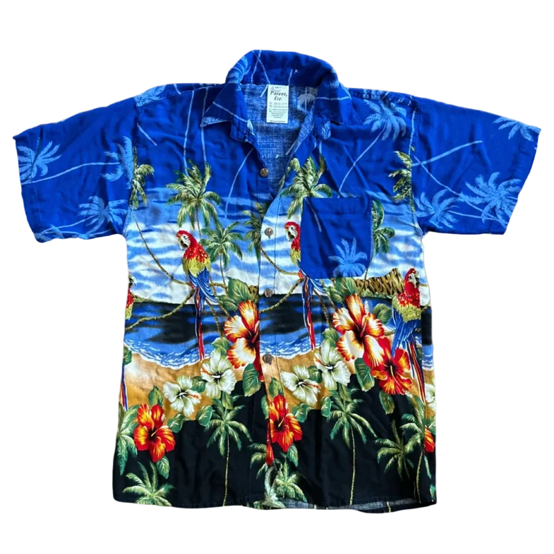 Vintage 90s Tropical Button Down Shirt