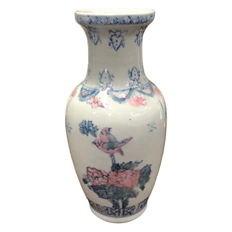 Vintage Pastel Eastern Ceramic Vase