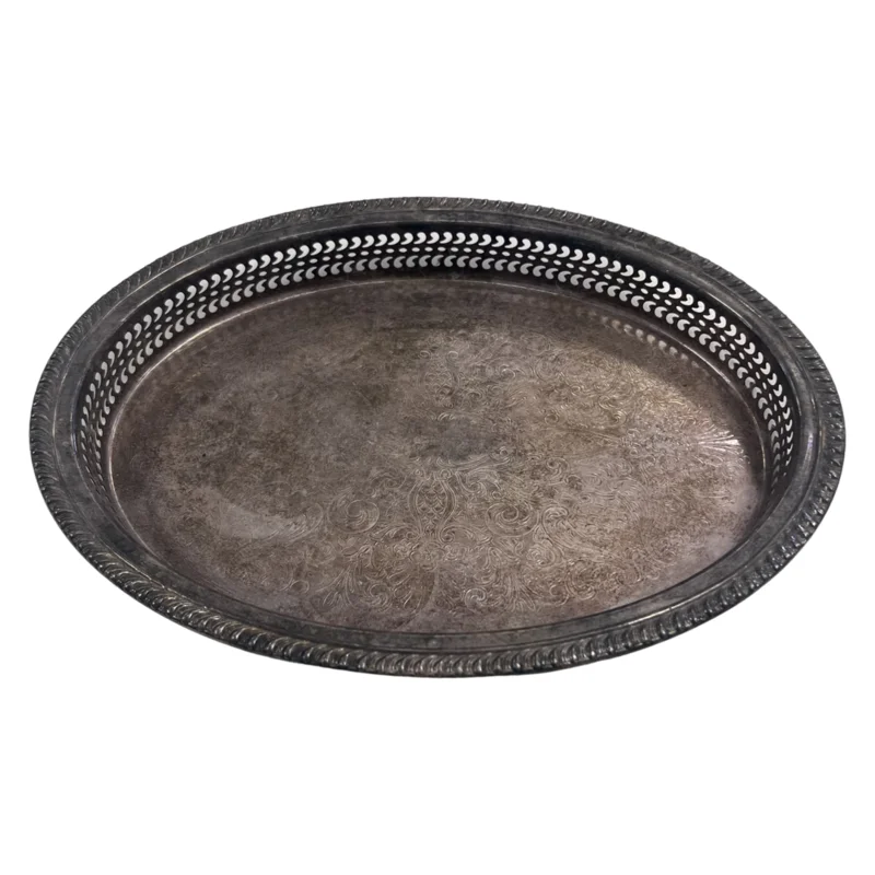 Vintage Sterling Silver Cutout Rolling Tray