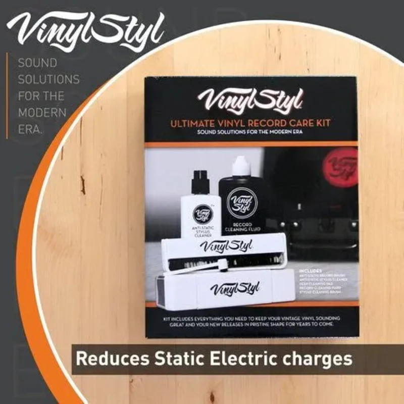 Vinyl Styl Ultimate Vinyl Record Care Kit - Record & Stylus Brushes And Fluid