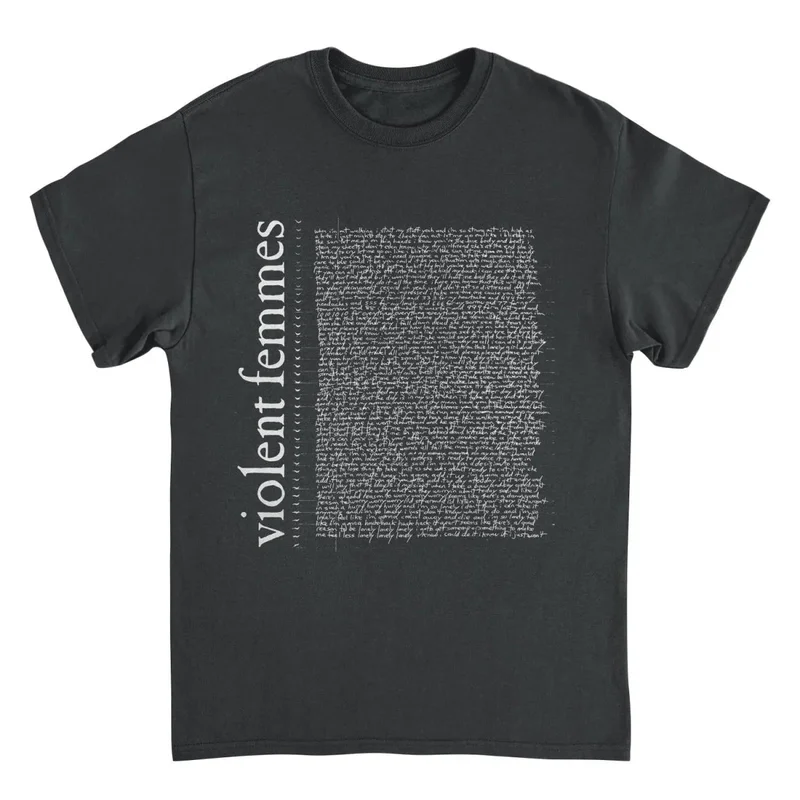 Violent Femmes Tour Lyrics Front Vf Black T-Shirt