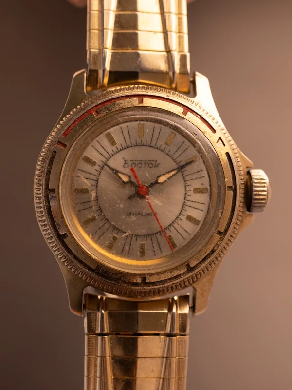 Vostok Amphibian Junior Gold Vintage Strap (Ref. 867111) (36mm; Manual)