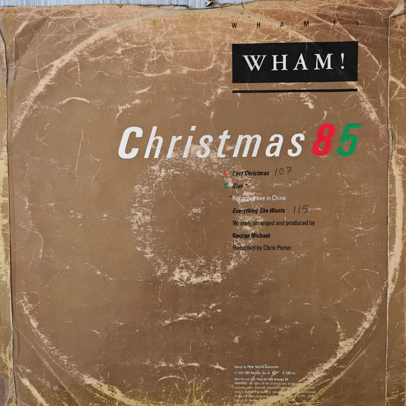Wham - Last Christmas (Christmas 85) ( (Used Vinyl - VG) PJ Marketplace