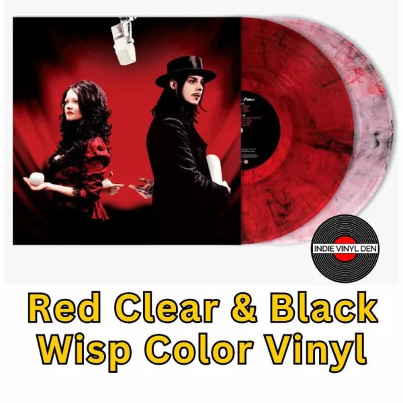 White Stripes - Get Behind Me Satan (20th Anniversary) - Red Clear and Black Wisp Color Vinyl Record