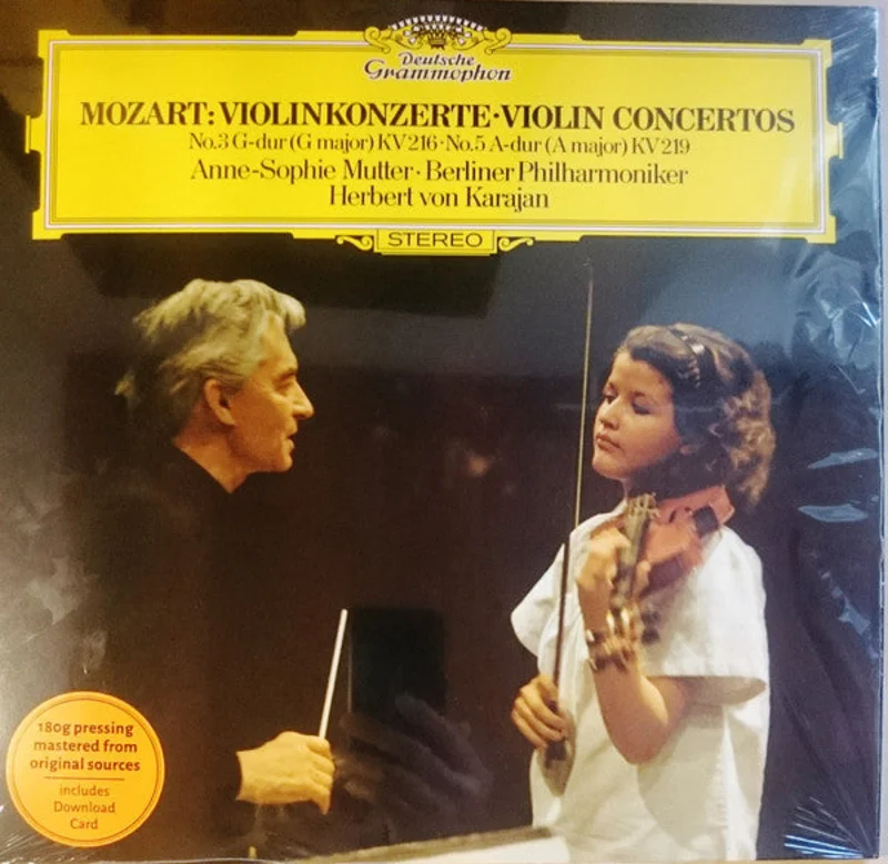 Wolfgang Amadeus Mozart - Anne - Sophie Mutter - Berliner Philharmoniker, Herbert von Karajan - Violinkonzerte - Violin Concertos (No.3 G - dur (G Major) KV 216 - No.5 A - dur (A Major) KV 219) (Arrives in 4 days)
