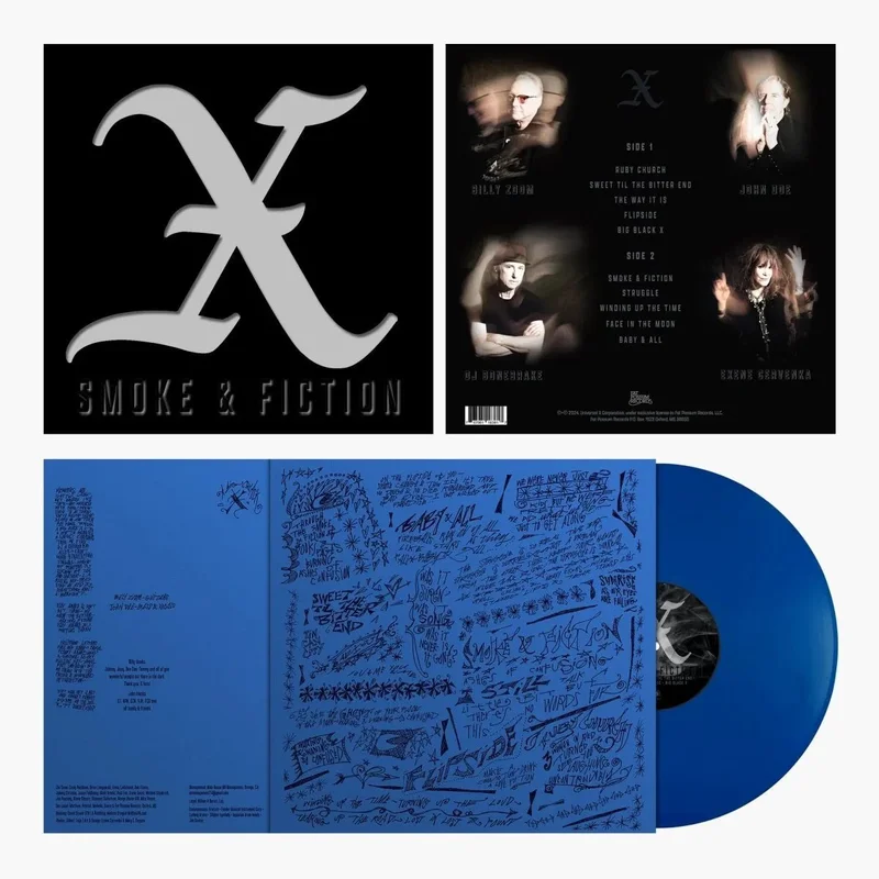 X - Smoke & Fiction - Blue Color Vinyl Record